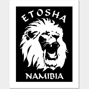 Etosha National Park - Namibia | Lion Face Posters and Art